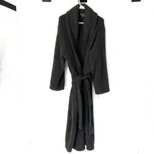 Barefoot Dreams CozyChic Gray Fleece Robe size 2 (m)